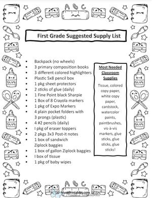 Suggested Supply List